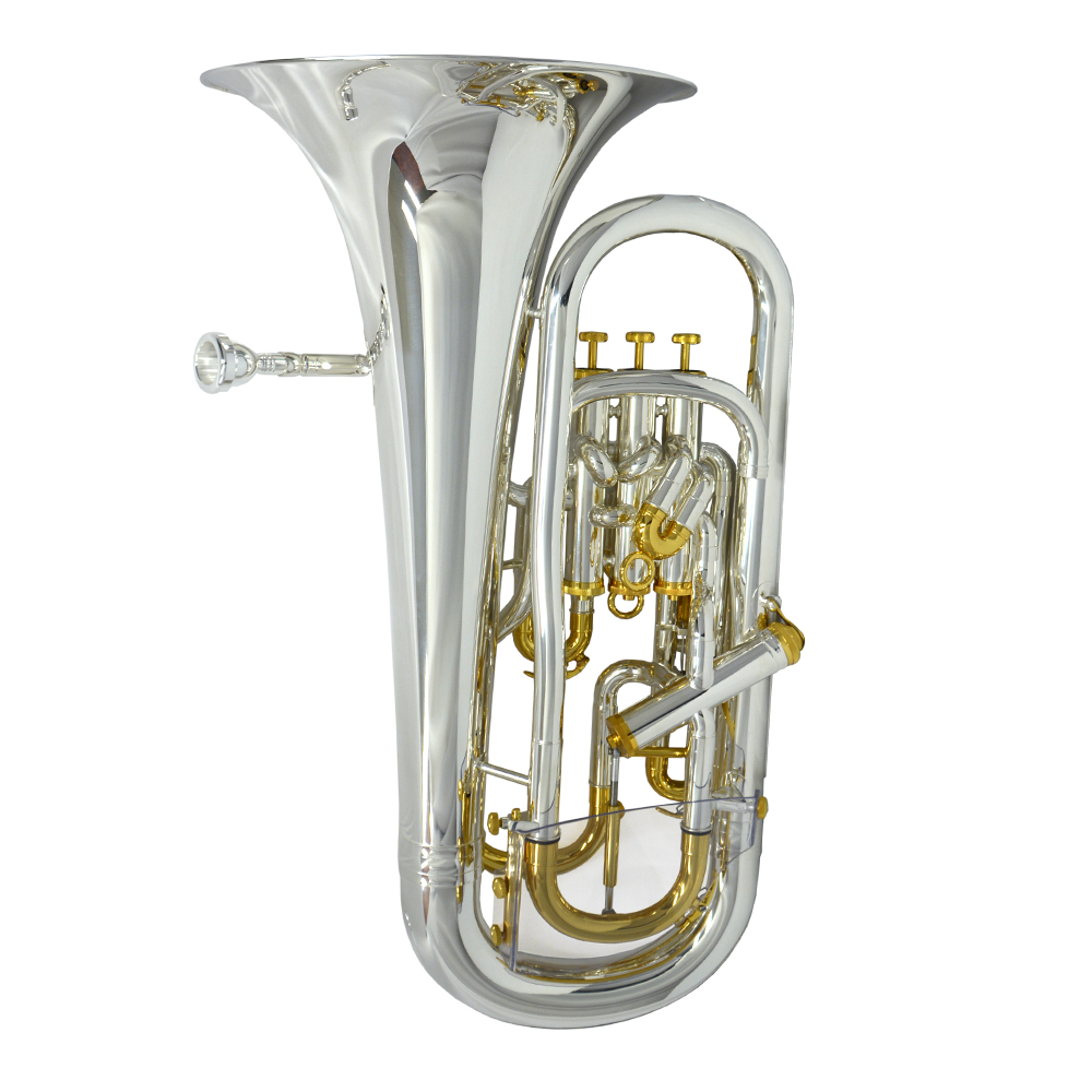 Elite V Compensating Euphonium - Silver & Gold 2