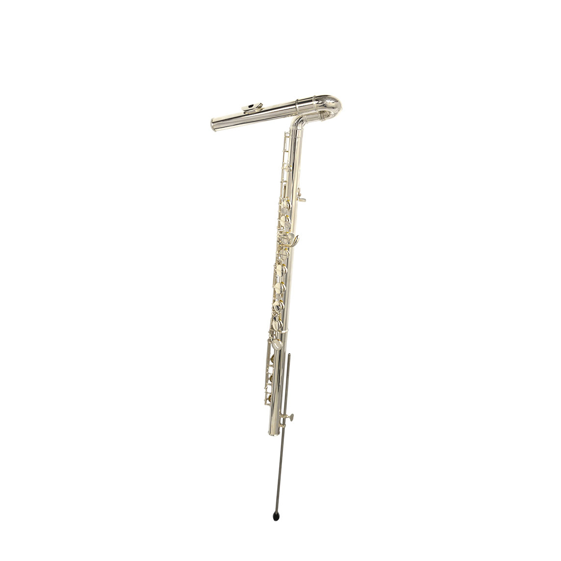 Elite Studio Standing Bass Flute – with Large Bore and Silver Plated Headjoint