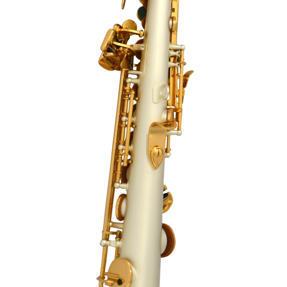 La Premiere Soprano Semi-Curved Saxophone Silver Satin W/ Gold Keys ...