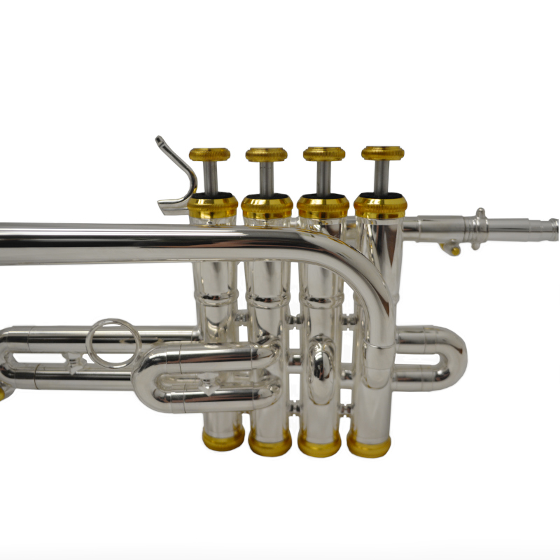 Elite Studio Piccolo Trumpet - Silver & Gold - Image 3