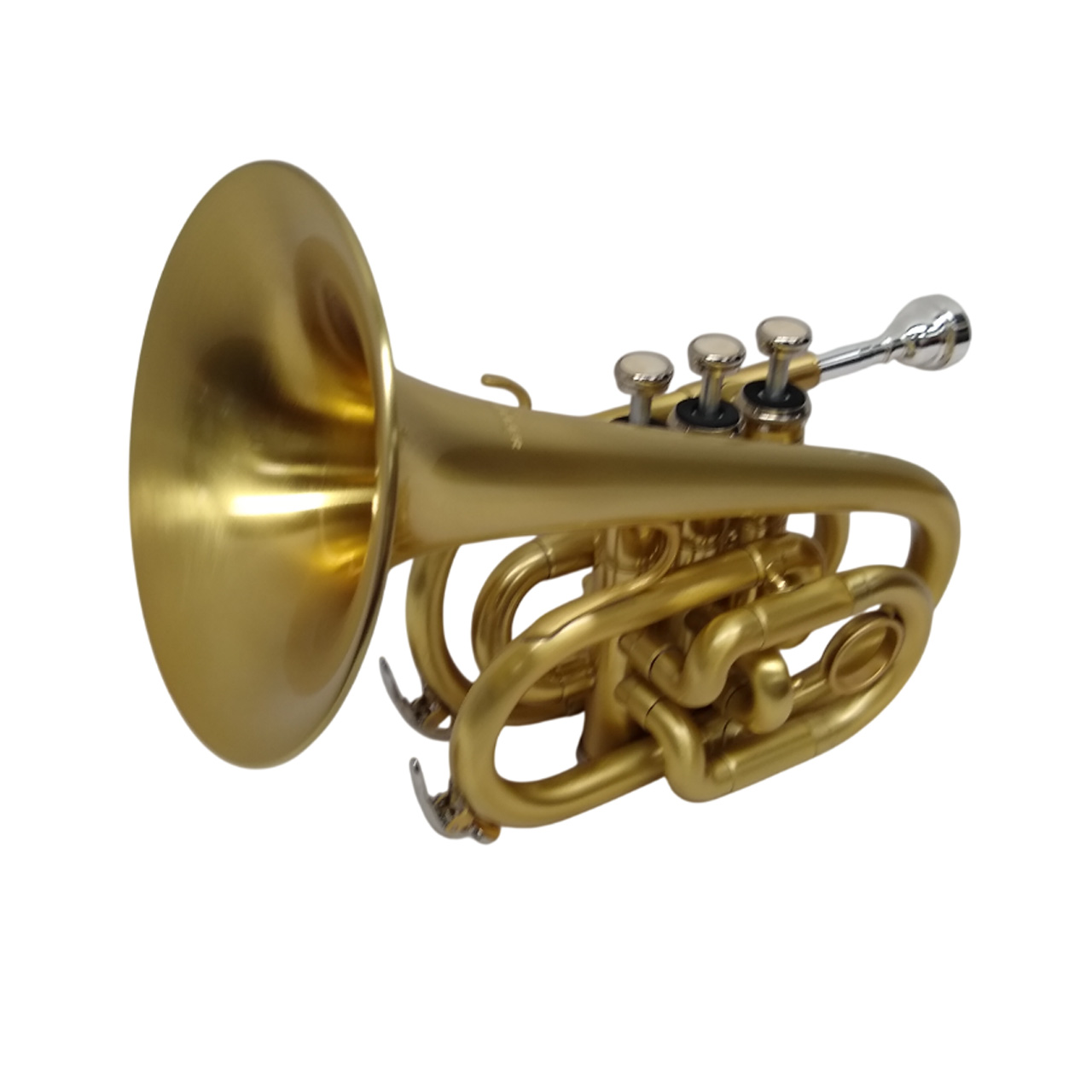 Bandleader Pocket Trumpet Brushed Brass - Image 3