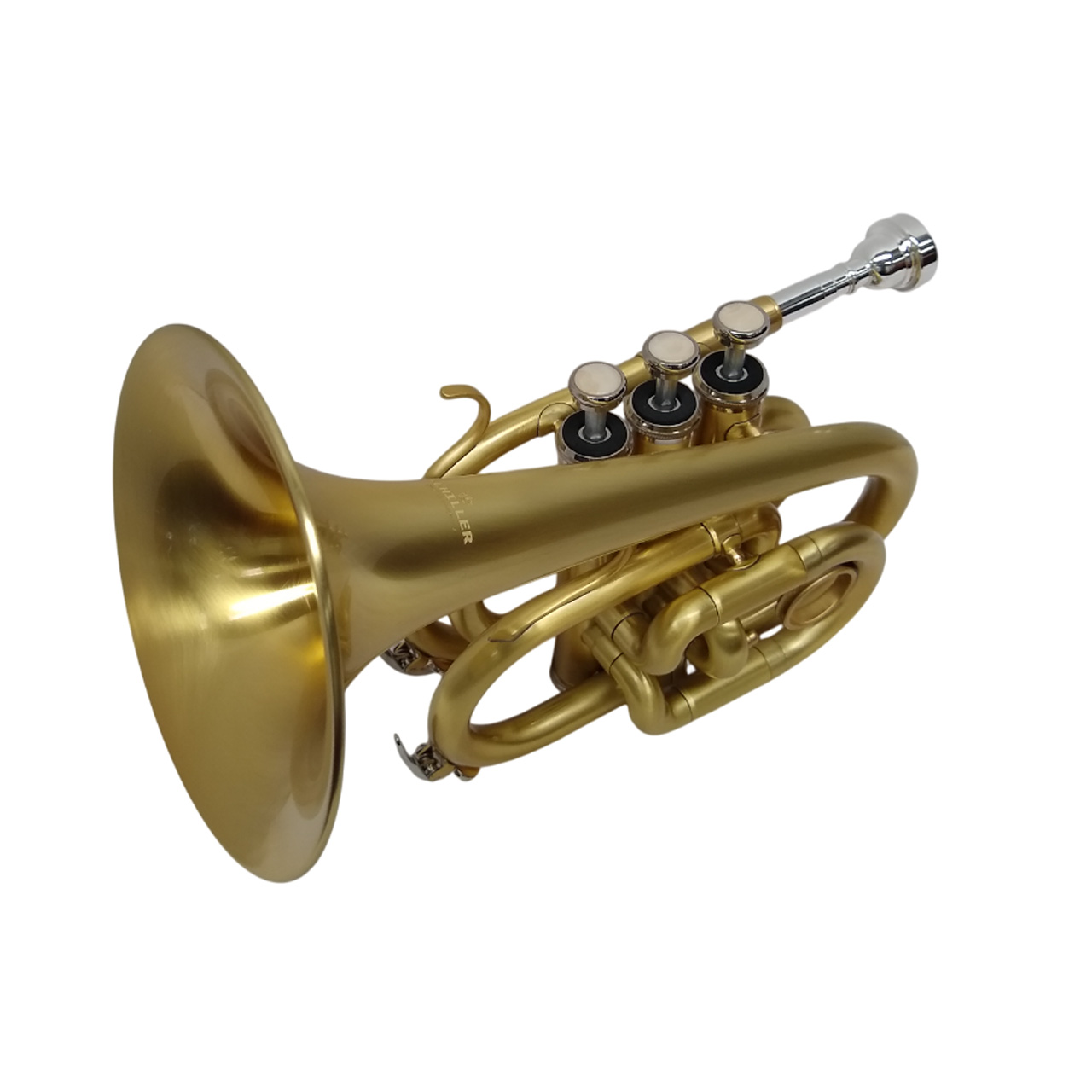 Bandleader Pocket Trumpet Brushed Brass - Image 4