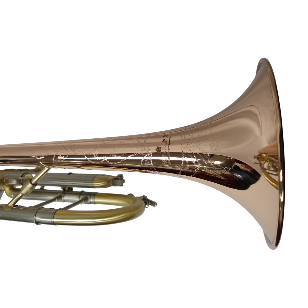 Frankfurt Elite Custom Trumpet CF Vintage Rose Brushed Copper Bell - Image 4