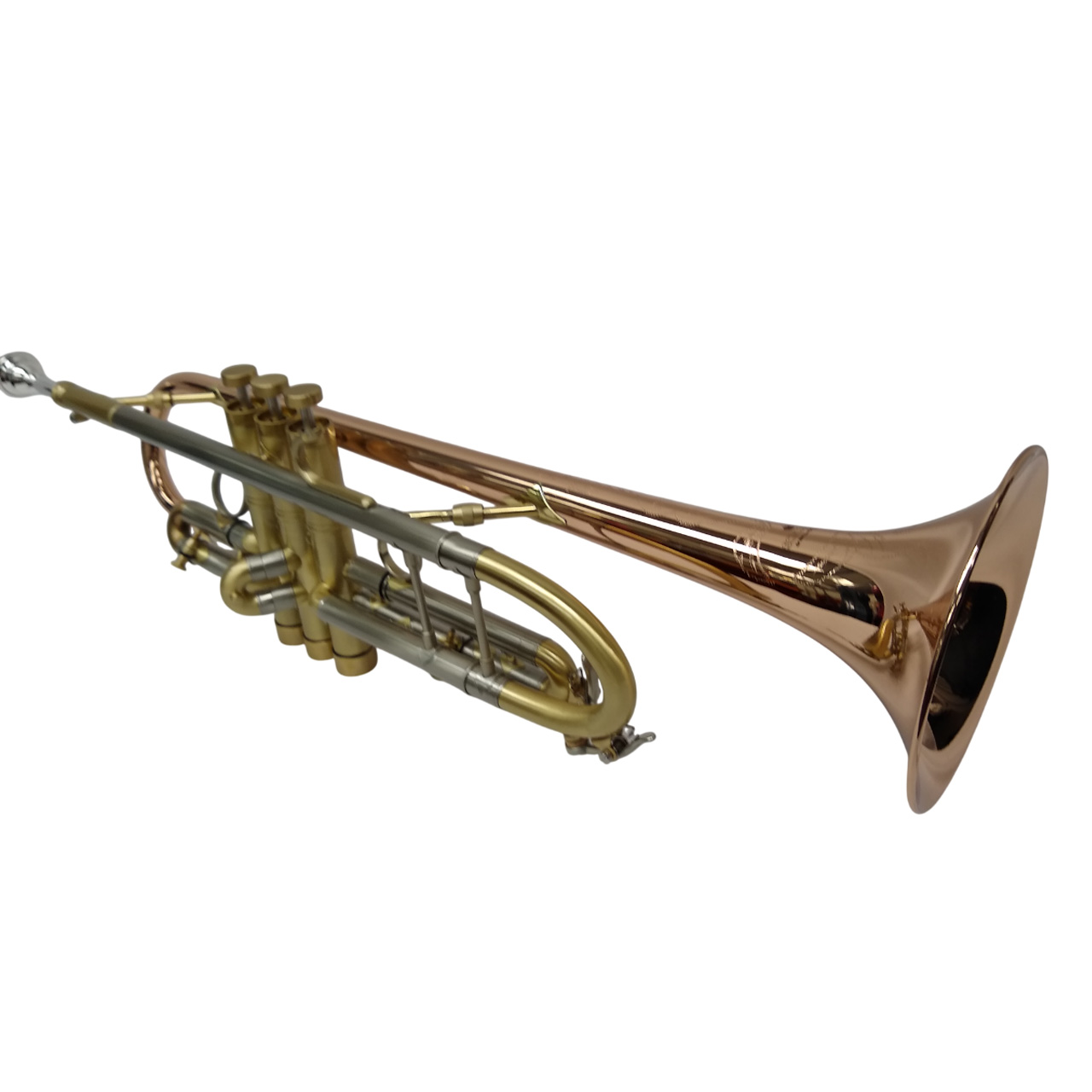 Frankfurt Elite Custom Trumpet CF Vintage Rose Brushed Copper Bell - Image 2